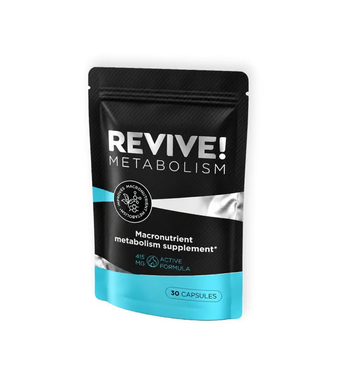 Revive Metabolism pouch, front label